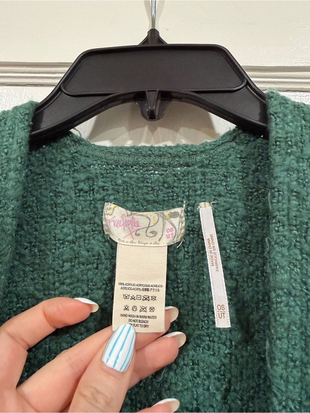 Free People Deep Green Textured Cardigan - Picture 2 of 9